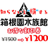 【2024年最新】箱根園水族館の割引券がいっぱい！クーポンを使って入場料金を安くする方法！