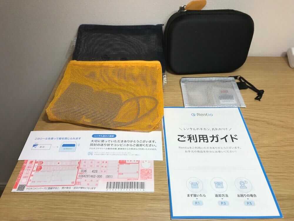 Rentioから届いたGoProと説明書