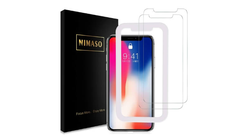 Nimaso iPhoneX/iPhoneXS 用 強化ガラス