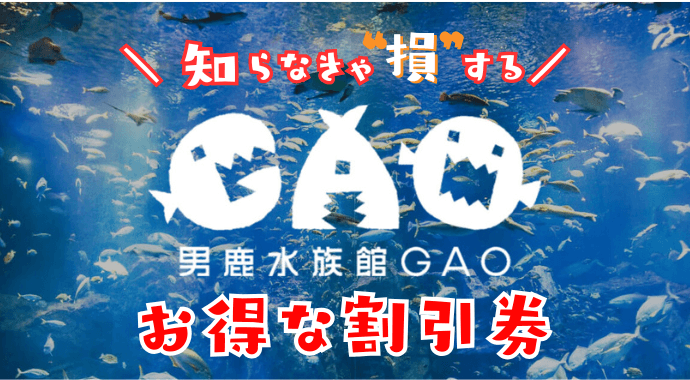 男鹿水族館の割引券