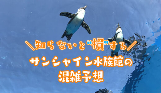 【2025年】サンシャイン水族館の混雑予想｜空いてる時間帯や今日の混み具合を知って混雑回避する方法