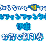 ドルフィンファンタジー伊東のお得な割引券まとめ！クーポン・前売り券を使ってやすい料金でイルカと泳ぐ